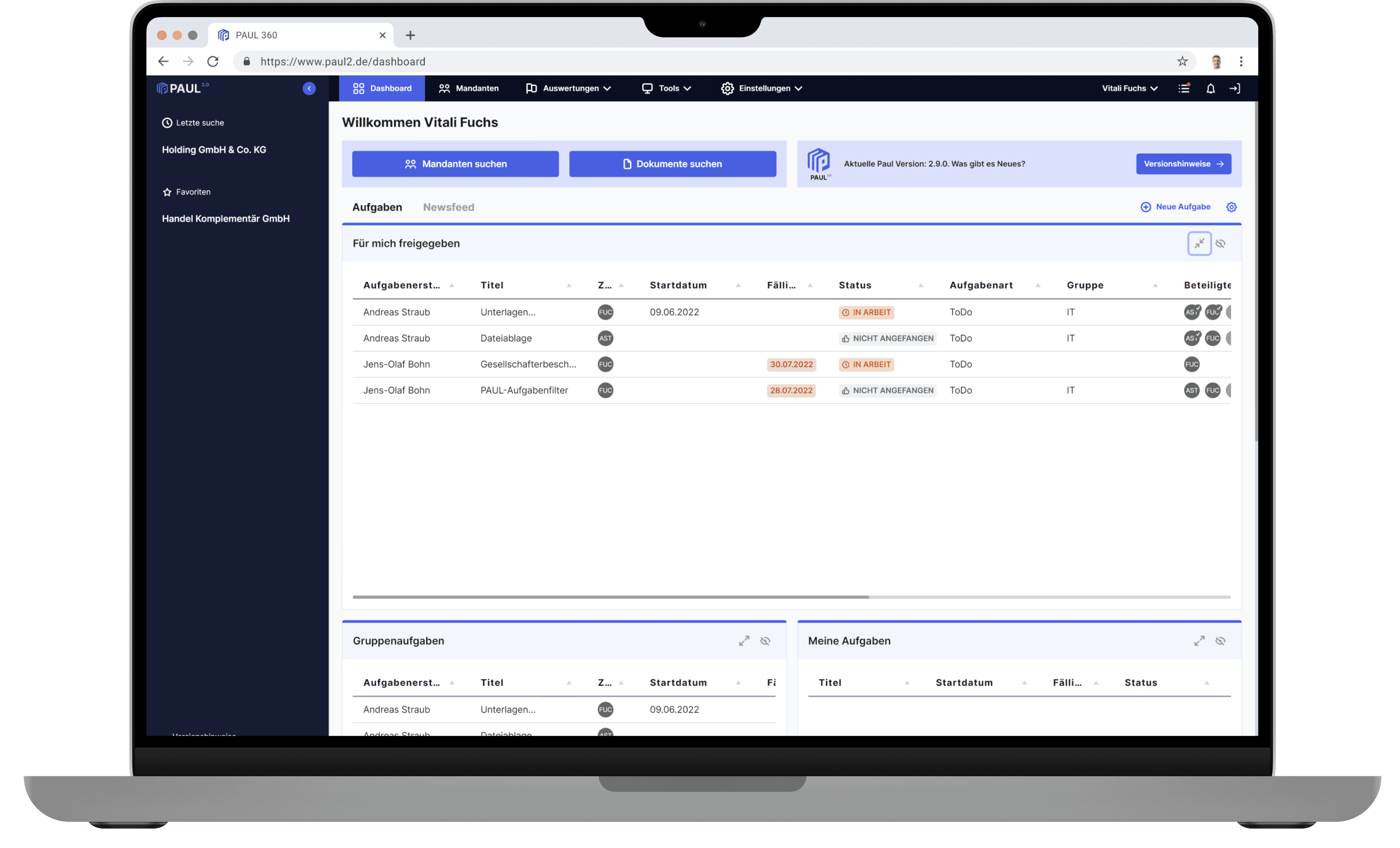 PAUL360 Dashboard